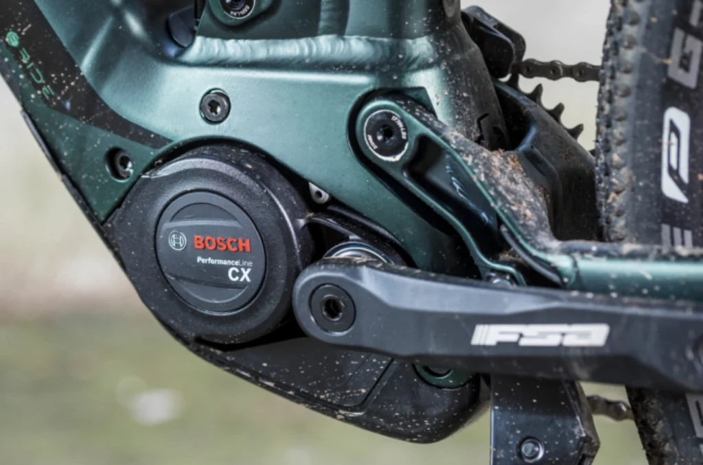 Bosch CX motor on an e-MTB 2026 - powerful mid-drive system