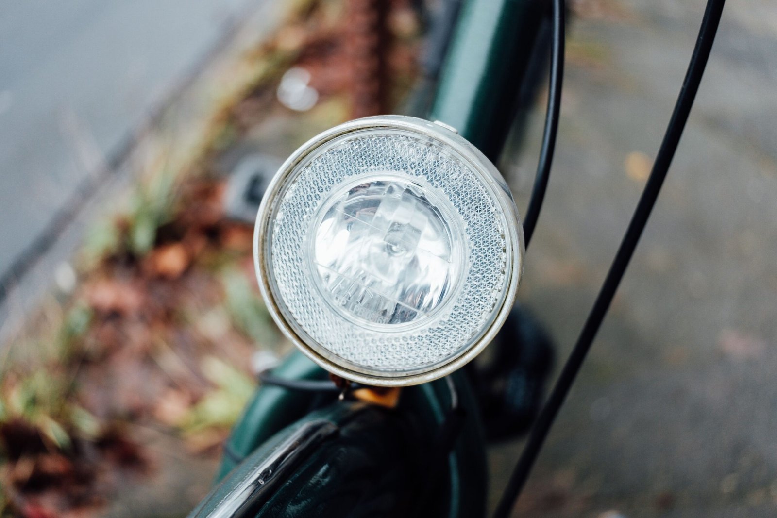 Close-up of a bicycle headlight, the focus of this best bike lights 2026 buying guide